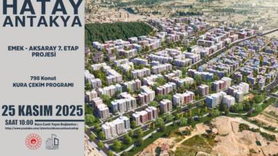 Hatay’da kentsel dönüşüm kapsamında tamamlanan konutlar için kura heyecanı  yaşanacak.