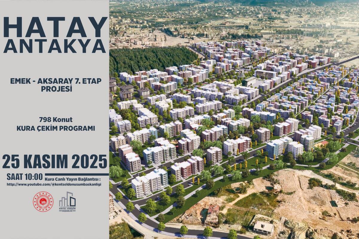 Hatay’da kentsel dönüşüm kapsamında tamamlanan konutlar için kura heyecanı  yaşanacak.