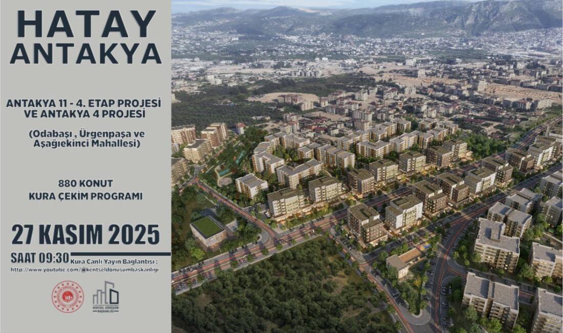 Hatay’ın Antakya ilçesinde yürütülen kentsel dönüşüm projeleri kapsamında tamamlanan toplam