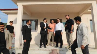 Hatay’ın Yayladağı ilçesinde, 6 Şubat depremlerinin ardından yapımına başlanan 53