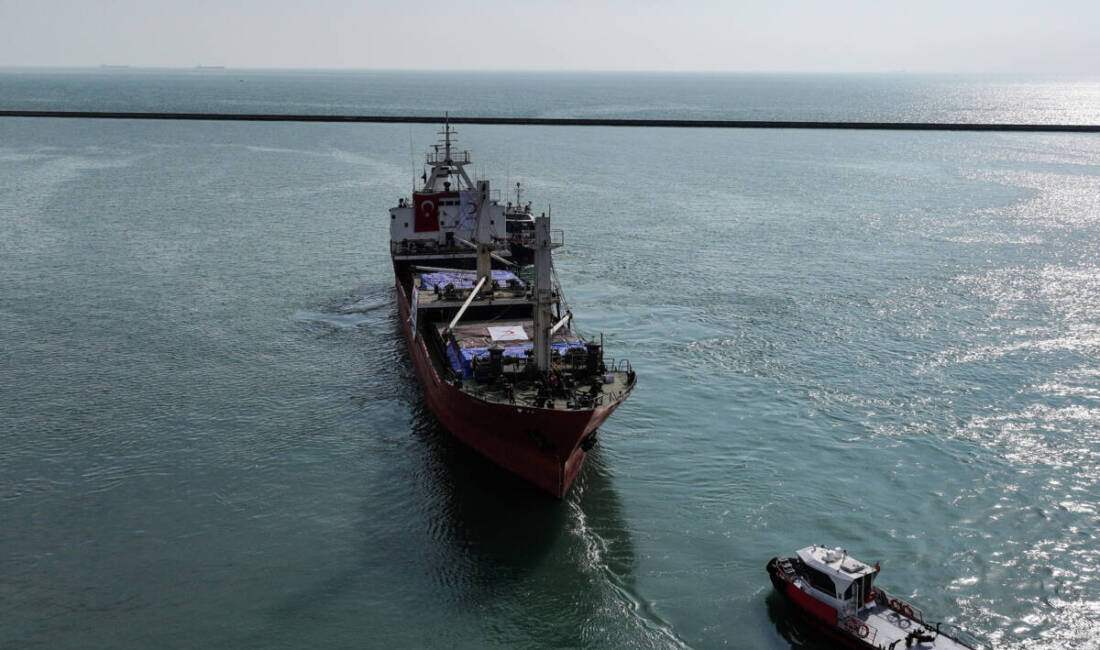 Türk Kızılay’ın Gazze’ye insani yardım malzemesi taşıyan 18’inci “İyilik Gemisi”,