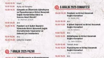 Türk Tabipleri Birliği Aile Hekimliği Kolu tarafından düzenlenen 3. Türkiye