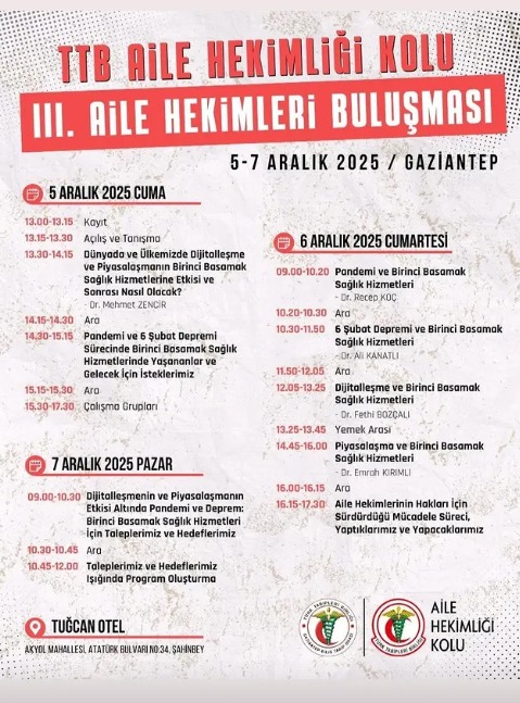 Türk Tabipleri Birliği Aile Hekimliği Kolu tarafından düzenlenen 3. Türkiye