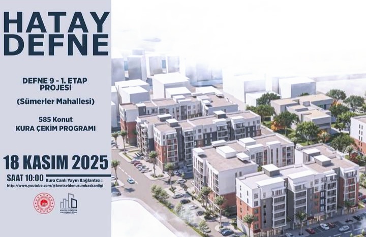 Hatay’ın Defne ilçesinde yapımı tamamlanan Sümerler 9-1. Etap Konut Projesi