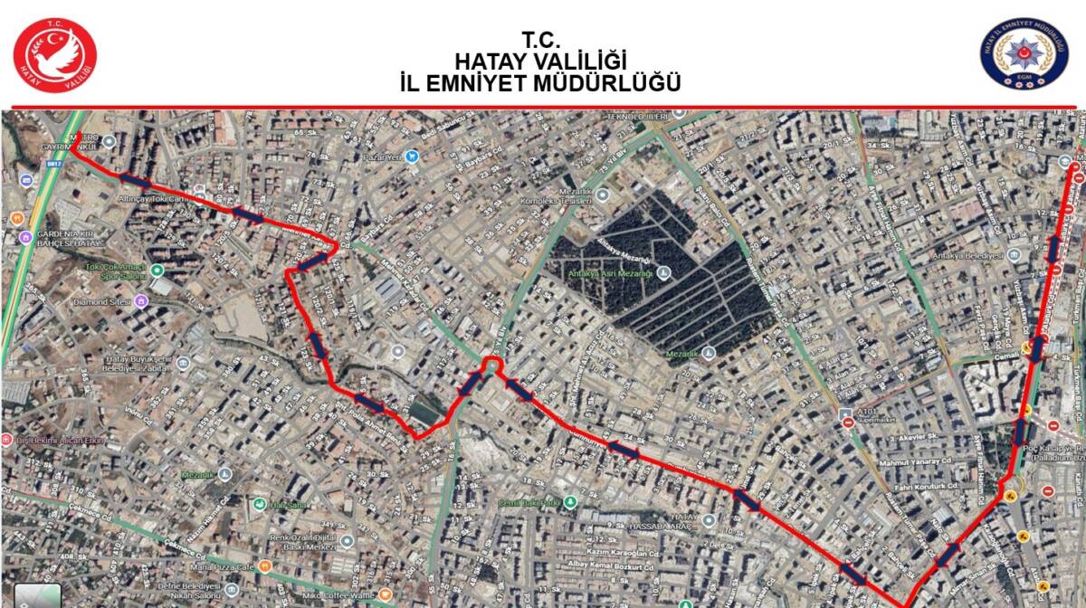 Hatay İl Emniyet Müdürlüğü, şehir merkezinde devam eden alt ve