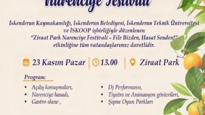 İskenderun Kaymakamlığı, İskenderun Belediyesi, İskenderun Teknik Üniversitesi ve İSKOOP işbirliğiyle