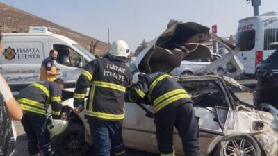 Hatay’ın İskenderun-Antakya yolu Topboğazı mevkiinde korku dolu anlar yaşandı. Edinilen