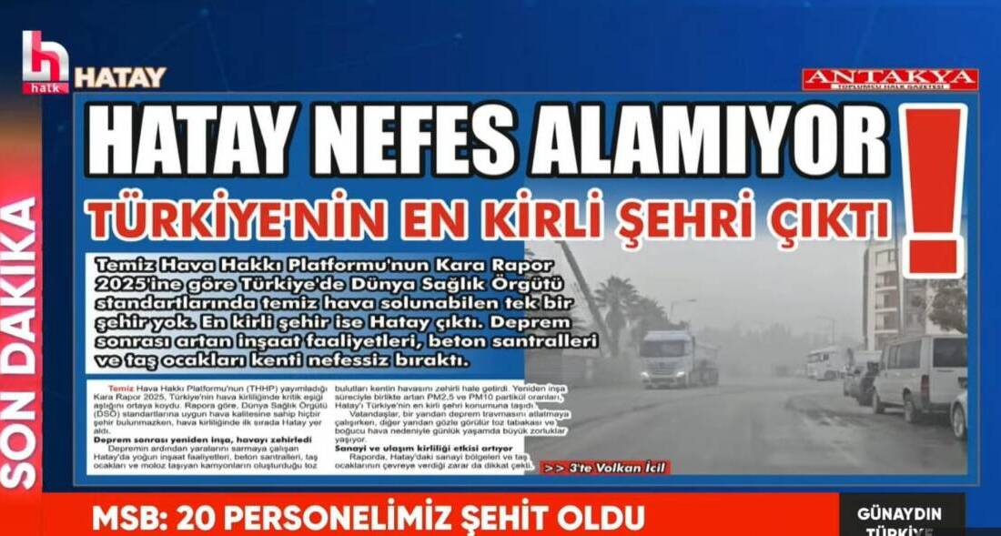 Temiz Hava Hakkı Platformu’nun Kara Rapor 2025 verilerine göre, Türkiye’de