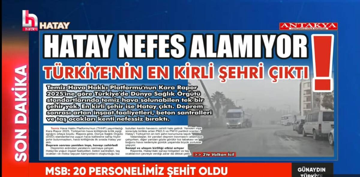 Temiz Hava Hakkı Platformu’nun Kara Rapor 2025 verilerine göre, Türkiye’de