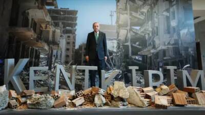 Cumhurbaşkanı Recep Tayyip Erdoğan’ın “Medeniyetimizde Şehir ve Mekan” sergisinde enkaz