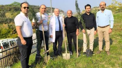 11 Kasım Dünya Ağaçlandırma Günü kutlamaları kapsamında Samandağ Devlet Hastanesi’nde