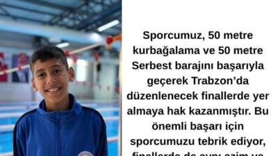 Antakyalı genç yüzücü Emrah Aslanyürek, gösterdiği üstün performansla Türkiye finallerine