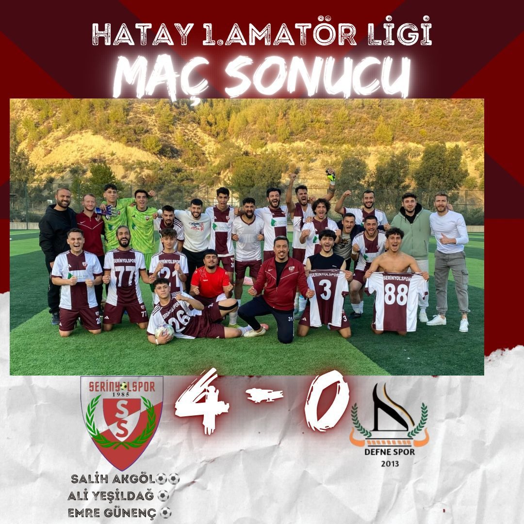 Hatay 1. Amatör Ligi A Grubu’nun lideri Serinyolspor, sahasında konuk