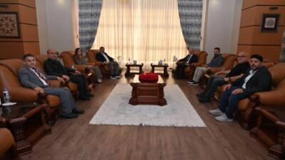 Hatay Gazeteciler Cemiyeti (HGC) Başkanı Nihat Mazmanoğlu ve yönetim kurulu