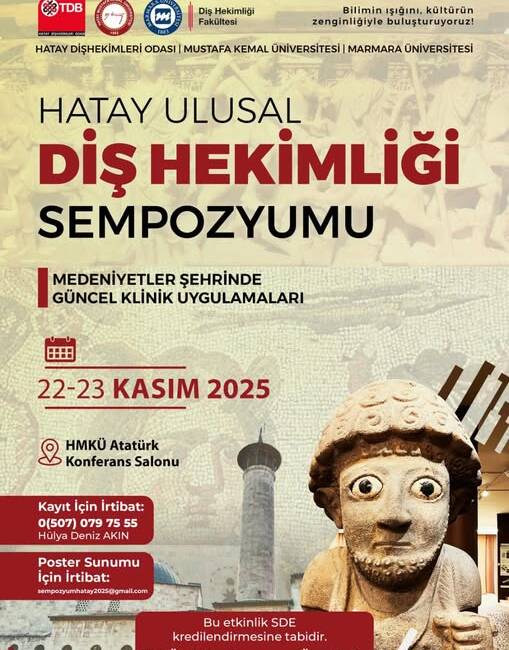 Diş Hekimliği Sempozyumu bugün başlıyor Hatay Diş Hekimleri Odası koordinesinde düzenlenen “Hatay Ulusal Diş Hekimliği