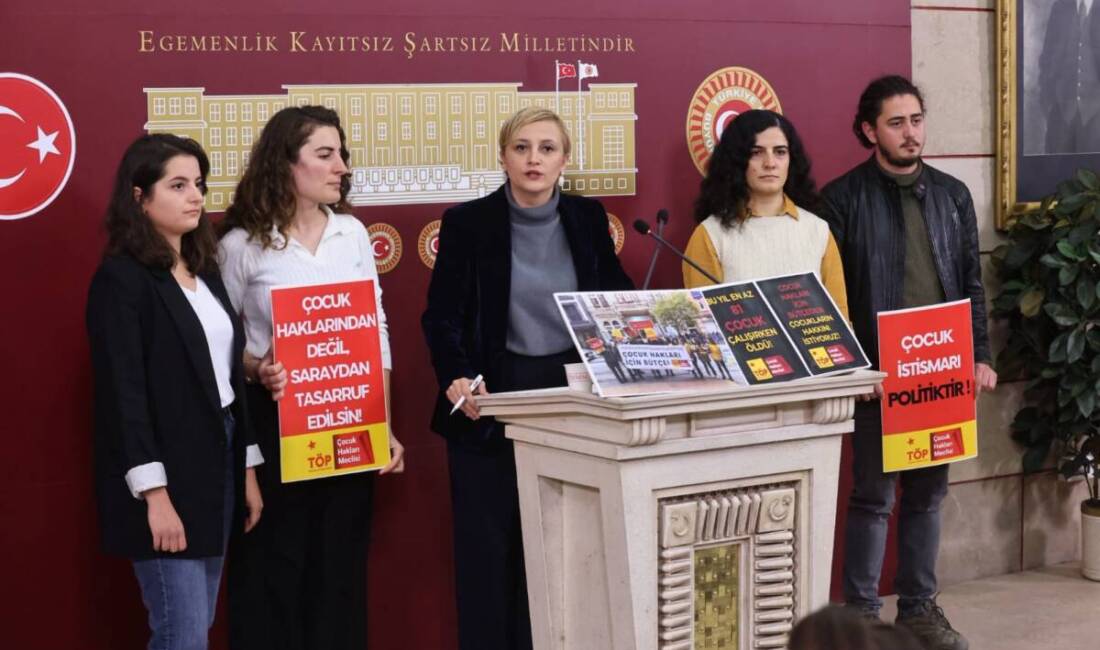 TBMM’de düzenlenen basın toplantısında, depremden etkilenen bölgelerde çocukların barınma, beslenme,