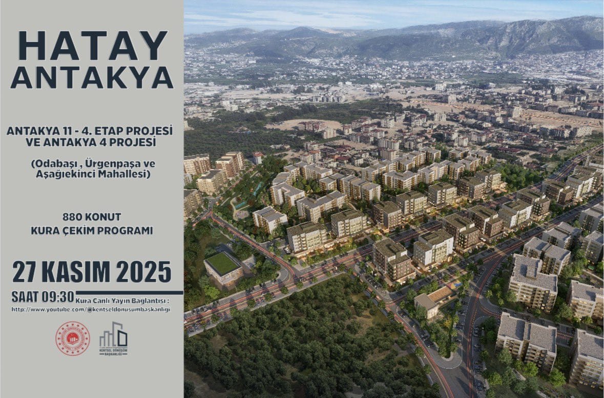 Hatay’ın Antakya ilçesinde yürütülen kentsel dönüşüm projeleri kapsamında tamamlanan toplam