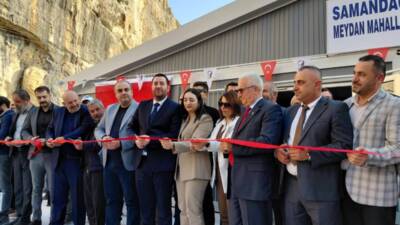 Samandağ ilçesi Meydan Mahallesi’nde yapımı tamamlanan çok amaçlı salon, düzenlenen