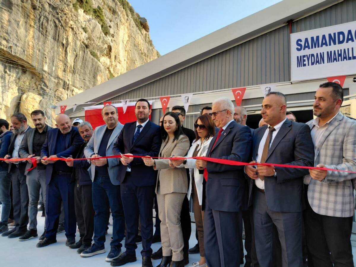 Samandağ ilçesi Meydan Mahallesi’nde yapımı tamamlanan çok amaçlı salon, düzenlenen