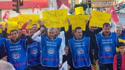 Özçelik-İş Sendikası İskenderun Şube Başkanı Mehmet Güngör, Yolbulan işçilerinin direnişinde