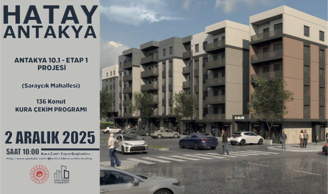 Antakya’da Etap 1 Konutları İçin Kura Çekimi Hatay’ın Antakya ilçesi Sarayıcık Mahallesi’nde hayata geçirilen Antakya 10.1 –