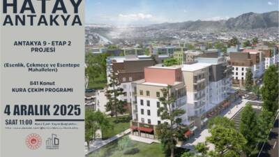 Hatay’da deprem sonrası yürütülen konut projelerinde kura heyecanı yaşanacak. 4