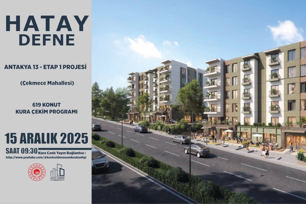 Hatay’da deprem sonrası inşa edilen konutların hak sahiplerini belirleyecek kura