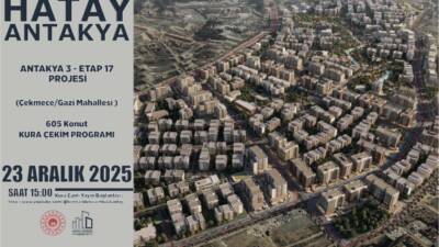 Hatay’ın Antakya ilçesinde yapımı tamamlanan konut projeleri için kura çekim