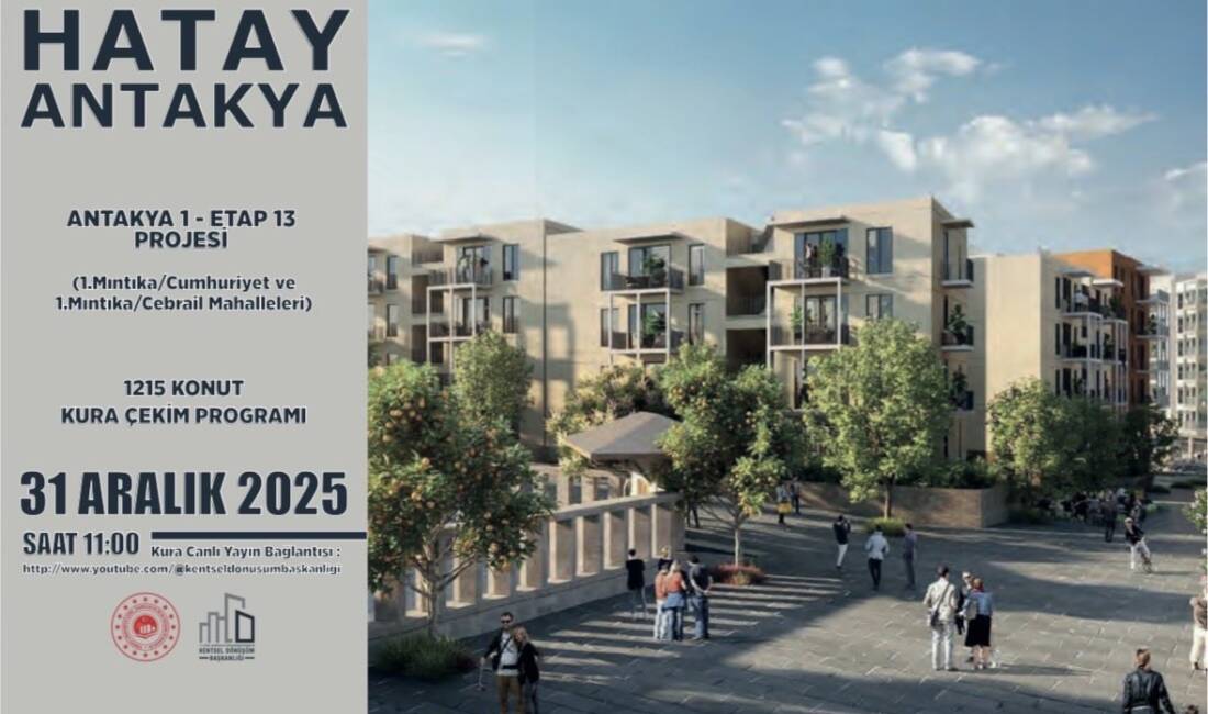 Hatay’da yapımı tamamlanan konut projeleri kapsamında kura heyecanı yaşanacak. Antakya