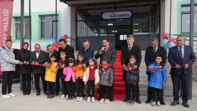 Hatay’da, 6 Şubat 2023 depremlerinin ardından yapımı tamamlanan 220’nci okul,