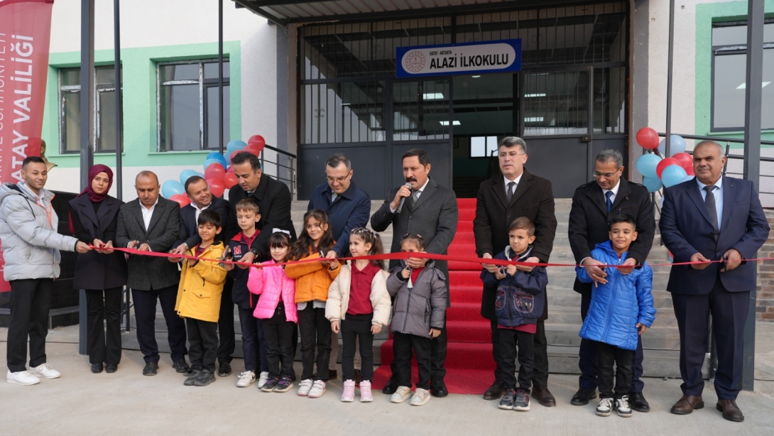 Hatay’da, 6 Şubat 2023 depremlerinin ardından yapımı tamamlanan 220’nci okul,