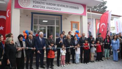 Türkiye Yardımsevenler Derneği’nin yaptırdığı anaokulu açıldı