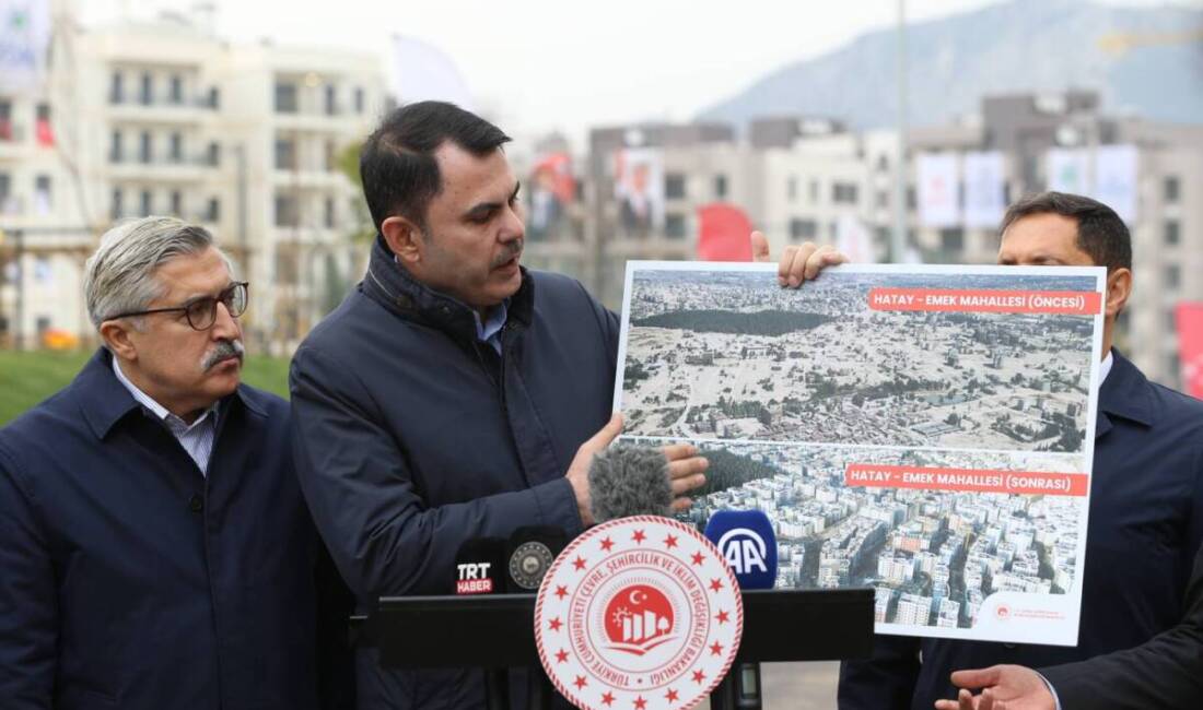 Hatay’da Yüzyılın Konut Projesi: Bakan Kurum’dan Müjde Çevre, Şehircilik ve İklim Değişikliği Bakanı Murat Kurum, Hatay’daki Yüzyılın