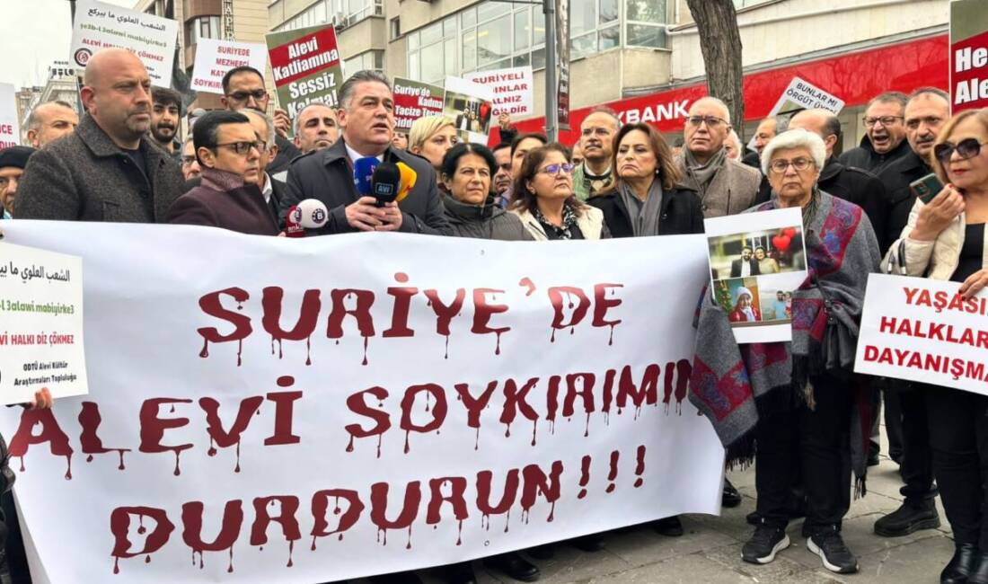 Suriye’de yaşanan Alevi katliamına dikkat çekmek isteyen Alevi dernekleri, Ankara’da