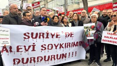 Suriye’de yaşanan Alevi katliamına dikkat çekmek isteyen Alevi dernekleri, Ankara’da