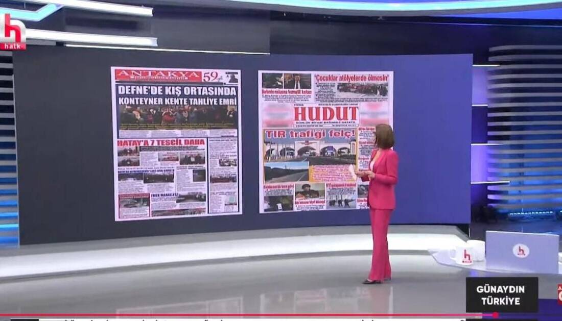 Defne’de Kış Ortasında Tahliye Haberimiz Halk TV’de Yankılandı Hatay’ın Defne ilçesinde bulunan Şehit Aybüke Yalçın Konteyner Kenti’nde yaşayan