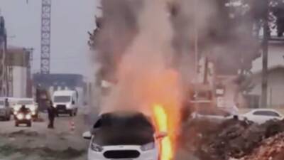 Antakya Atatürk Lisesi mevkiinde meydana gelen gaz sızıntısı, trafikte korku