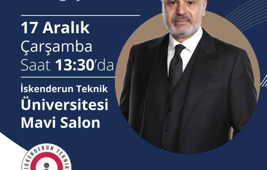 Başkan Öntürk, İSTE’li Öğrencilerle Buluşuyor Hatay Büyükşehir Belediye Başkanı Mehmet Öntürk, 17 Aralık Çarşamba günü