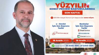 500 bin konut için son başvuru: Geri sayım başladı Çevre, Şehircilik ve İklim Değişikliği Bakanlığı koordinasyonunda 81 ilde eş