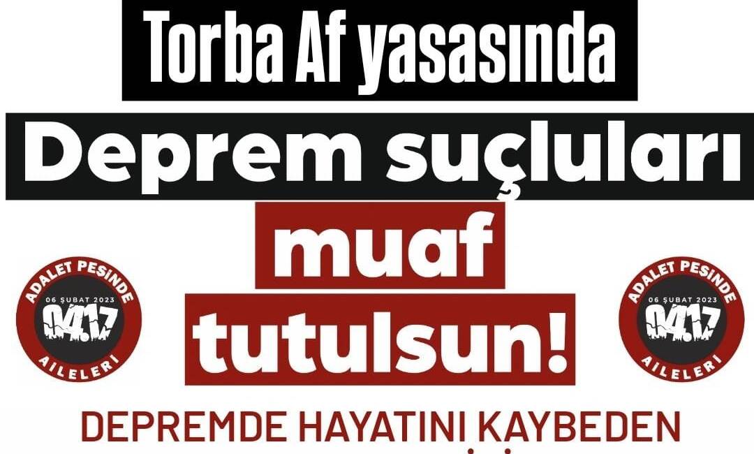 Torba yasa kapsamında gündeme gelen af düzenlemesine yönelik tepkiler sürüyor.