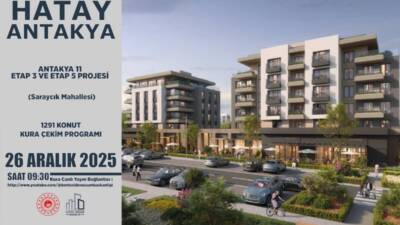 Hatay’ın Antakya ilçesinde yapımı tamamlanan konutlar için kura çekimi gerçekleştirilecek.