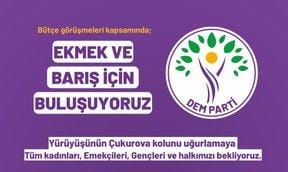 DEM Parti Hatay İl Örgütü, bütçe görüşmeleri kapsamında düzenlenecek “Ekmek