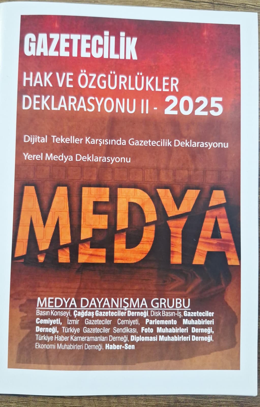 Medya Dayanışma Grubu bileşenleri, gazeteciliğin mesleki, ekonomik ve etik sorunlarına