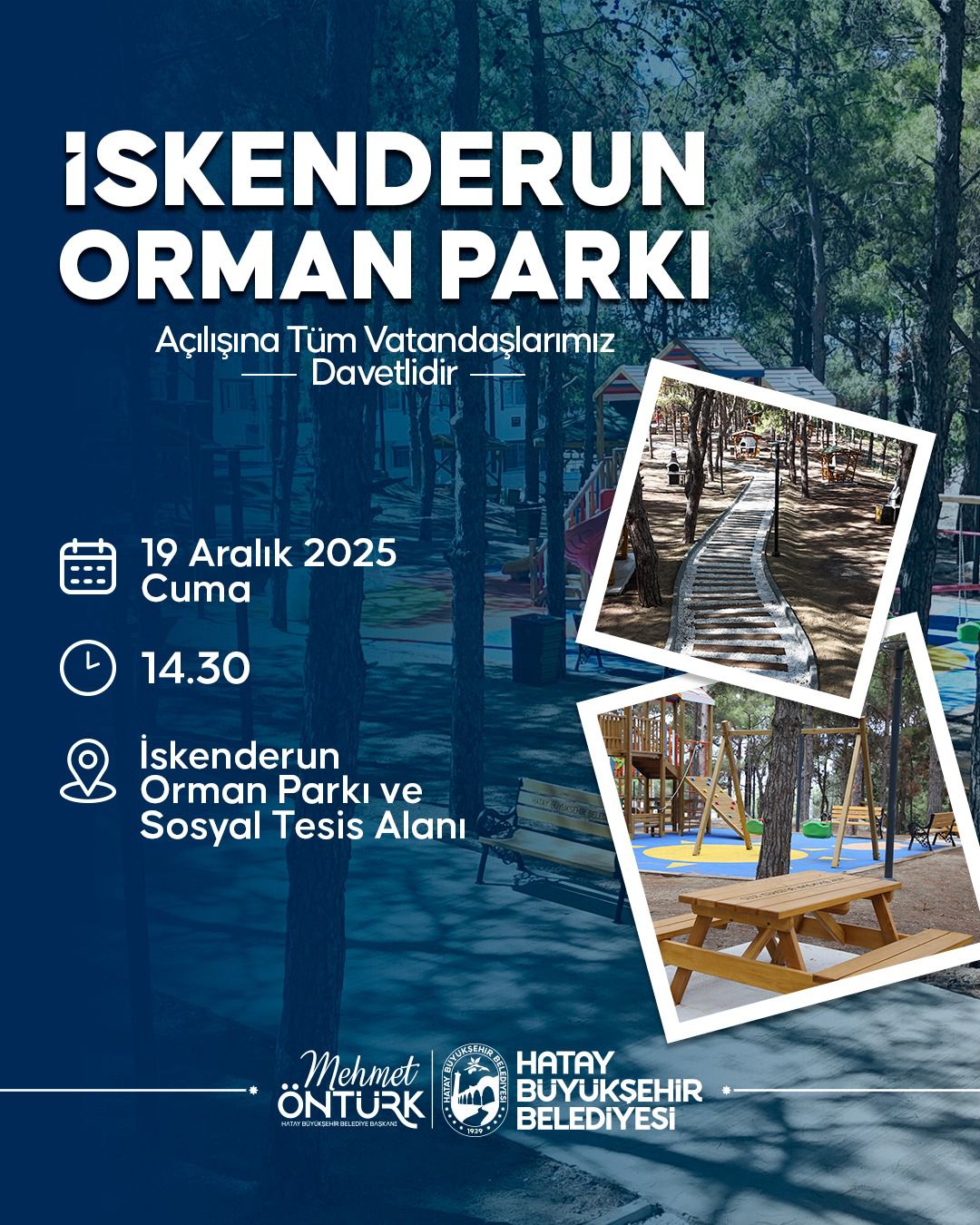 Hatay Büyükşehir Belediyesi tarafından İskenderun’da yapımı tamamlanan İskenderun Orman Parkı