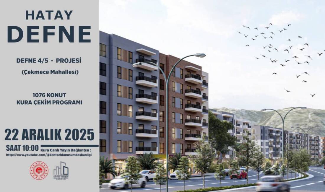 Hatay’da yapımı tamamlanan konutlar için kura çekimi gerçekleştirilecek. Antakya ve