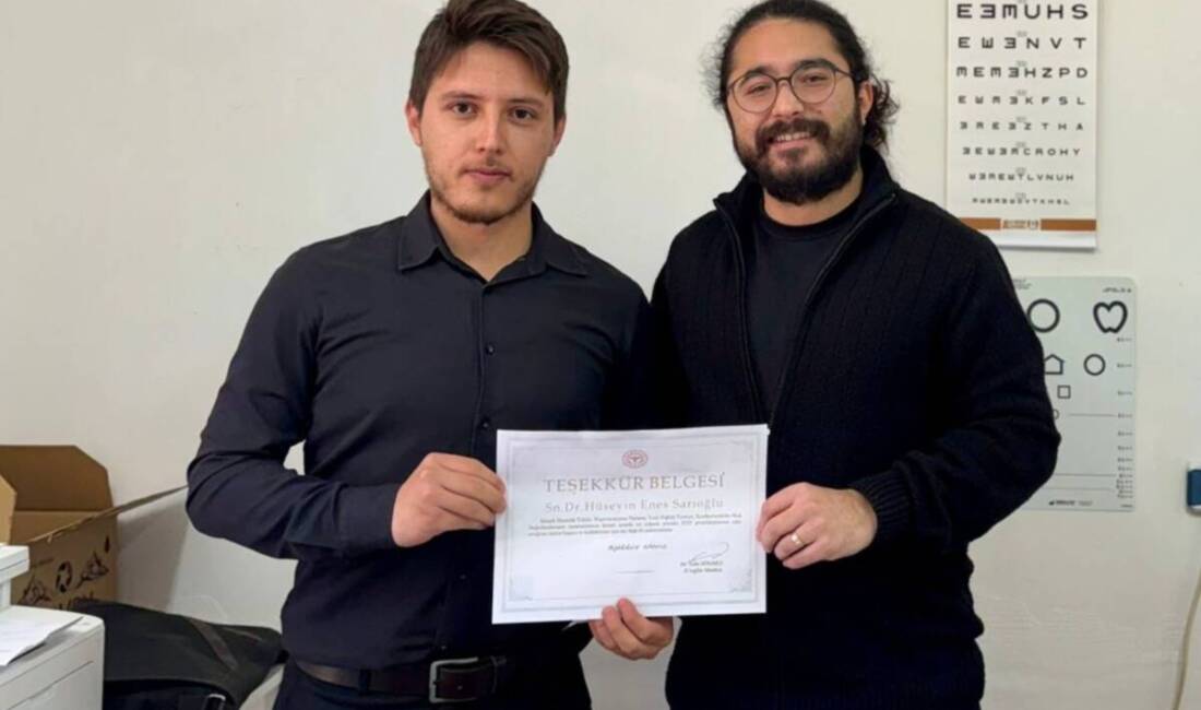 Hassa ilçesinde görev yapan Aile Hekimi Dr. Hüseyin Enes Sarıoğlu,