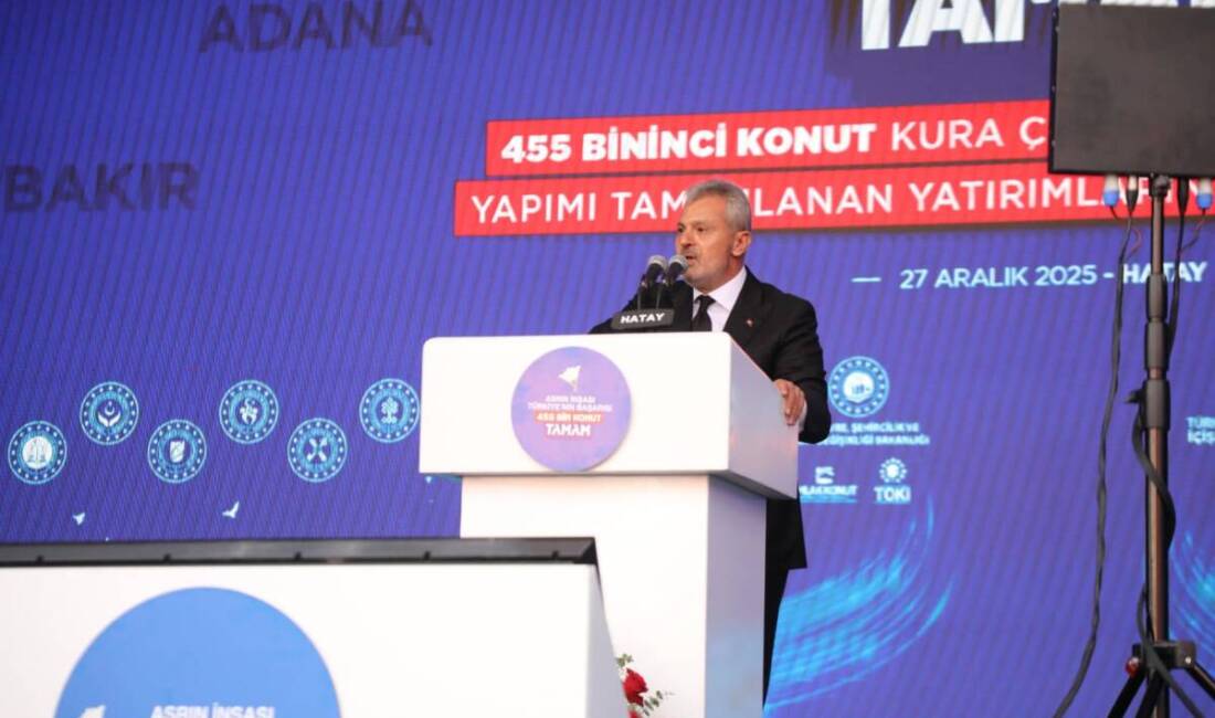 Hatay Büyükşehir Belediye Başkanı Mehmet Öntürk, Hatay’da gerçekleştirilen 455 Bininci