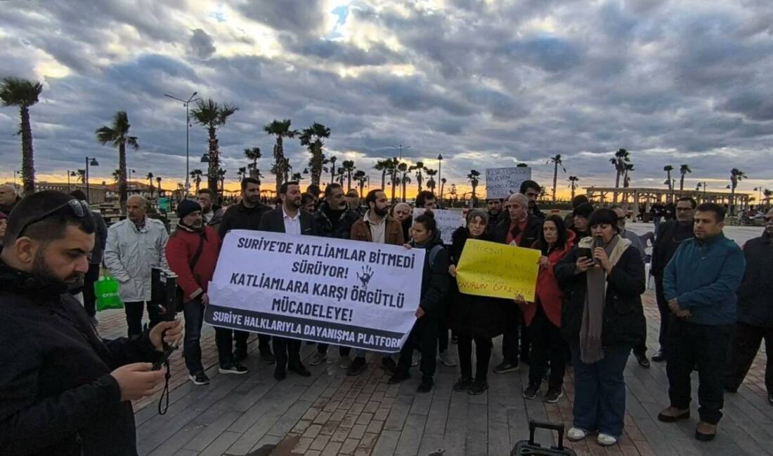 Hatay’ın Samandağ ilçesinde bulunan Hz. Hızır Parkı’nda Suriye Halklarıyla Dayanışma