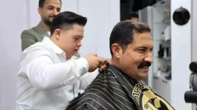 Hatay’da 3 Aralık Dünya Engelliler Günü, down sendromlu genç kuaför