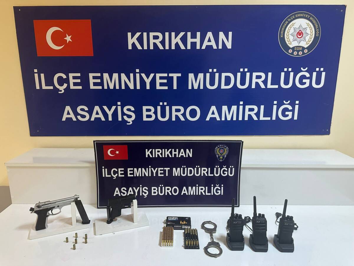 Kırıkhan’da şüpheli iki kişiden cephanelik çıktı